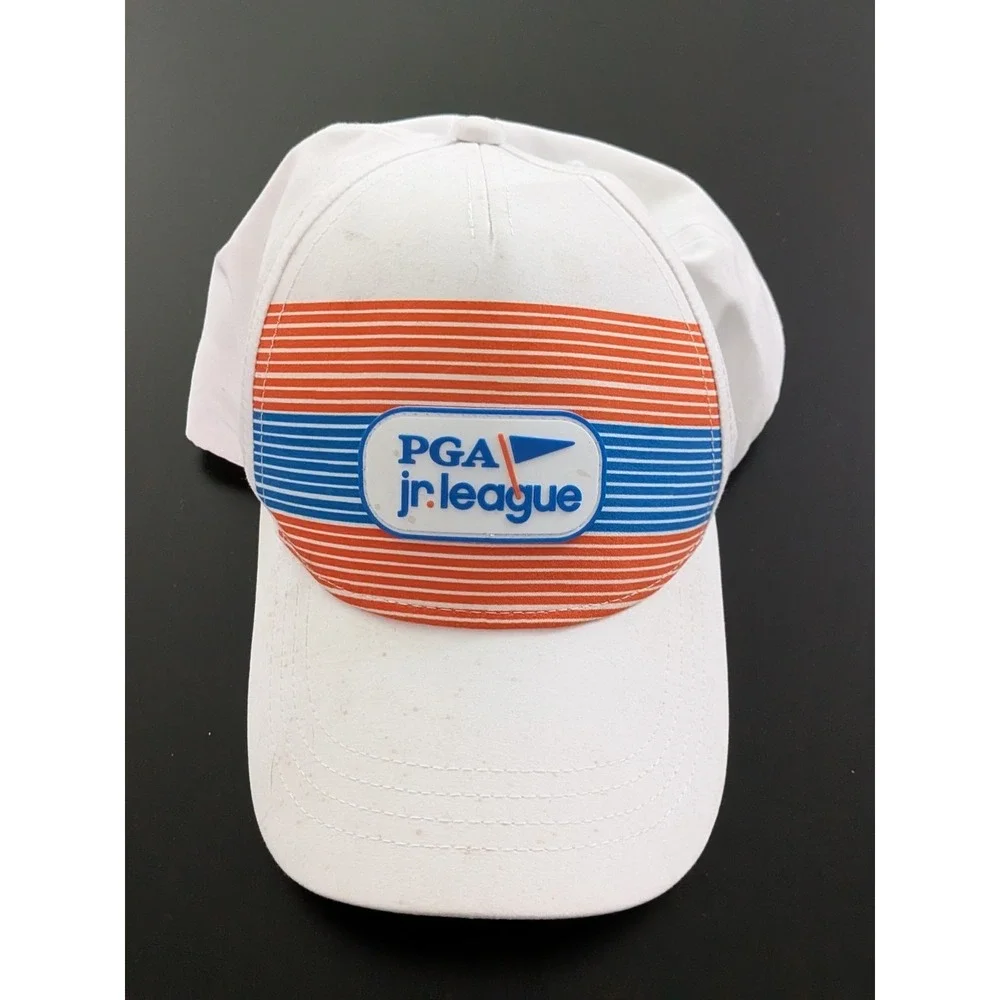 PGA Junior League Golf Hat White Multi Strapback OS Youth GARB‎